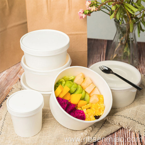 Disposable hot soup paper bowl food container bowl